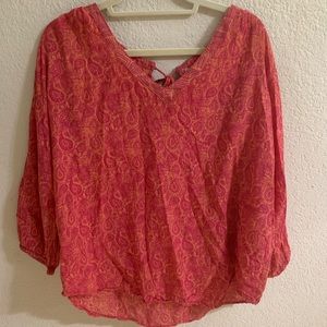 Pink and orange world market tunic